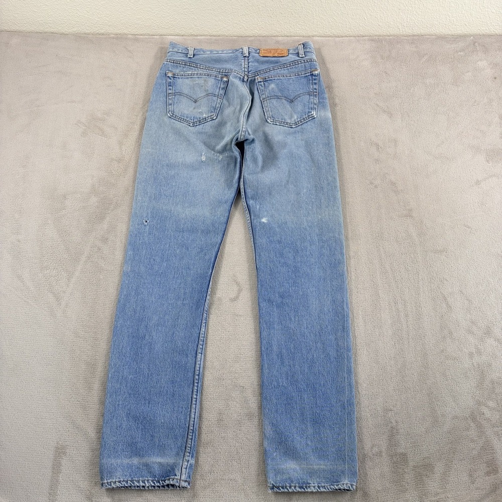 Vintage Levis 501 Jeans Men 31x33 (Tag 33x34) Blue Denim Button Fly Made in USA - Picture 7 of 13